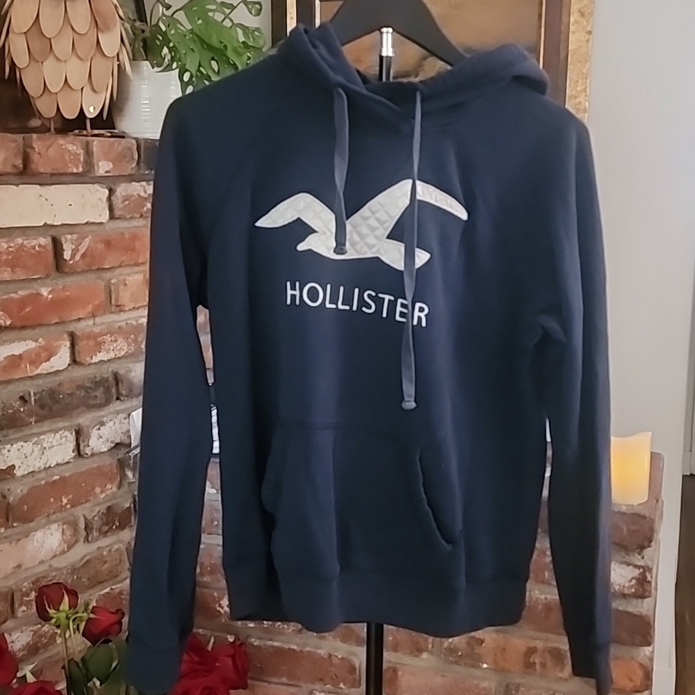 Hollister Vintage Y2k Blue Sweater Classic Design Comfortable Fit